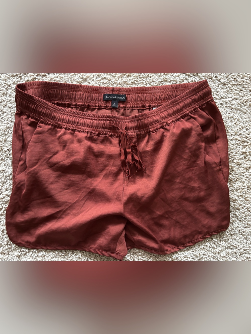 Banana Republic Burnt Orange Drawstring Women's Shorts